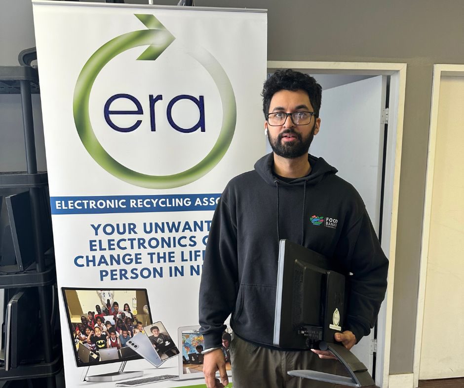 Donated ERA laptops in use at a community organisation