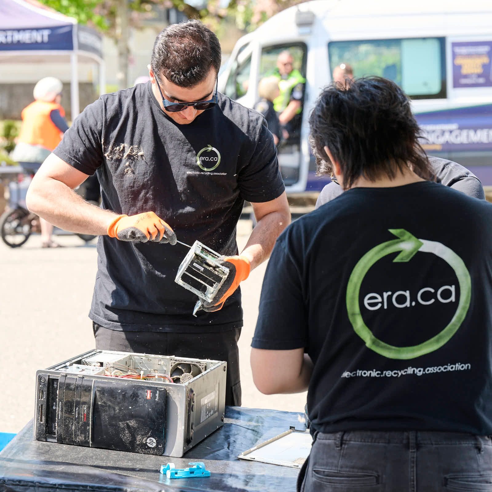 ERA technician testing donated devices
